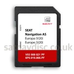 Seat AS MIB2 v20 Navigation SD Card Map Update Europa | UK 2025